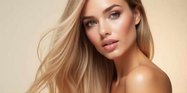 Model showcasing Maple Luxe extensions